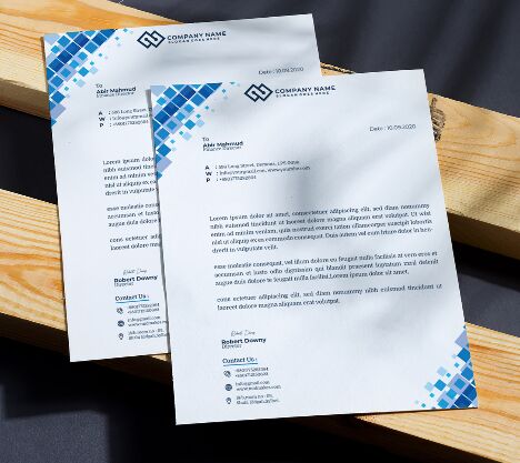 Minimal Letterhead Design PSD