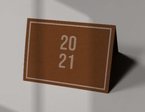 Desk Calendar 2021 PSD Mockup