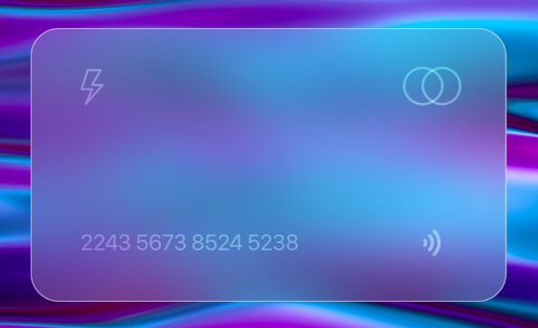 Animated Glassmorphism Style Credit Card Adobe XD