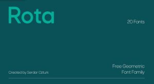 Rota Geometric Font