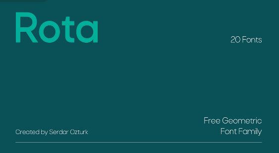 Rota Geometric Font