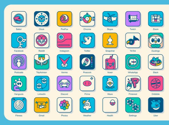 64 Pokemon App Icons For iOS