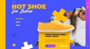 Footware Online Shop Web Template For Adobe XD