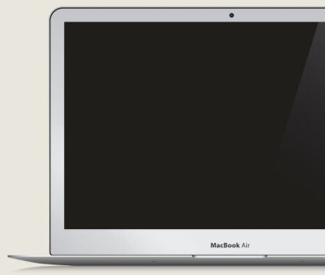 High Quality MacBook Air Mockup PSD
