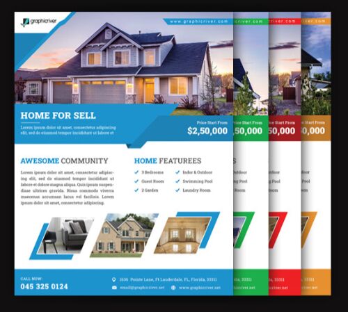 Real Estate Business PSD Flyer Mockup