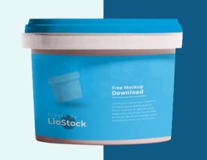 Ice Cream Pot PSD Mockup