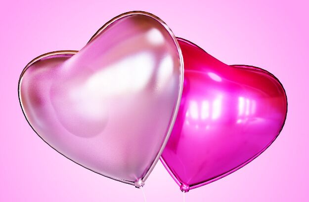 Realistic Valentine's Heart Balloon PSD Mockup