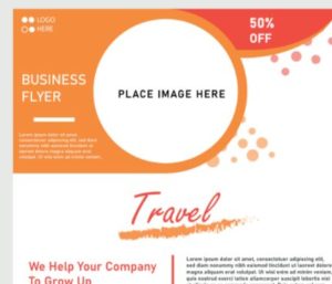 Travel Business Flyer Vector Template