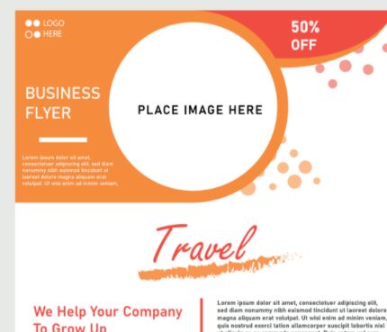 Travel Business Flyer Vector Template
