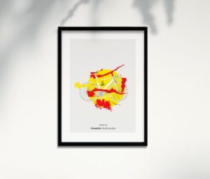A0 Portrait Wall Poster Mockup PSD