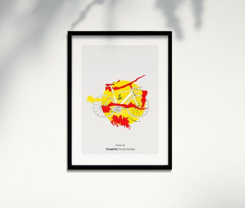 A0 Portrait Wall Poster Mockup PSD