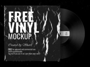 Customizable Vinyl Mockup PSD