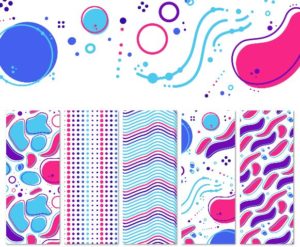 5 Seamless Abstract Patterns Vector