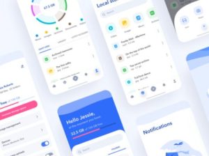 Cloud Storage Mobile App Design (Sketch & Figma)