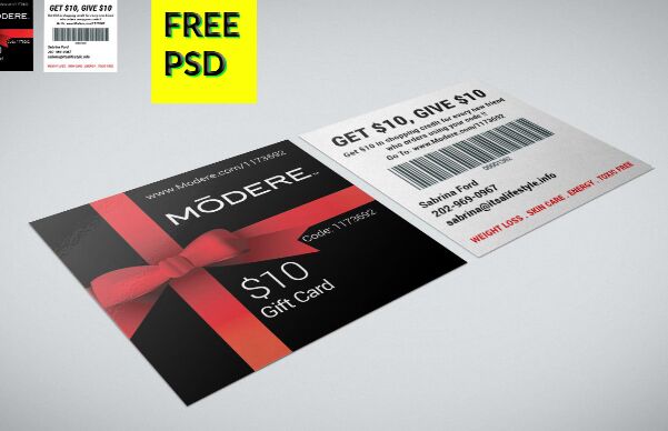 Square Coupon Card Template PSD
