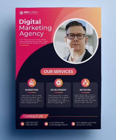 Digital Marketing Agency Flyer Template PSD
