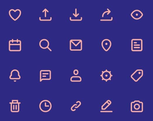 20 Minimal UI SVG Icons