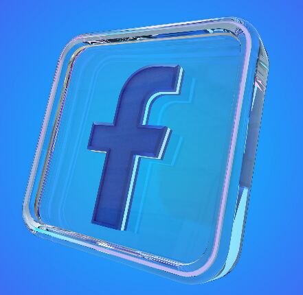 3D Glass Facebook Icon PSD