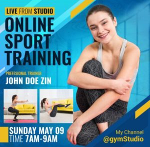 Online Sport Training Social Media Post Template PSD