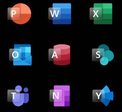 18 Glassy Office Icons