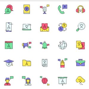 25 Translator Icons Vector
