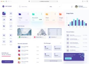 Cloud File Storage Dashboard UI Figma