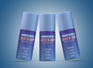 Cosmetic Bottle Mockup Set PSD
