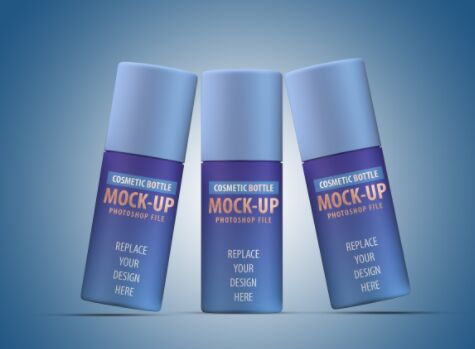 Cosmetic Bottle Mockup Set PSD