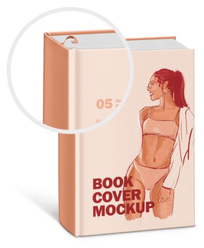 4 Hardcover Book Mockups PSD