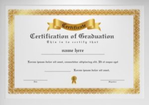 Elegant Graduation Certificate Vector Template