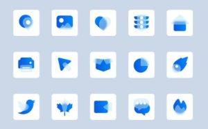 50 Glassmorphism Icons Figma