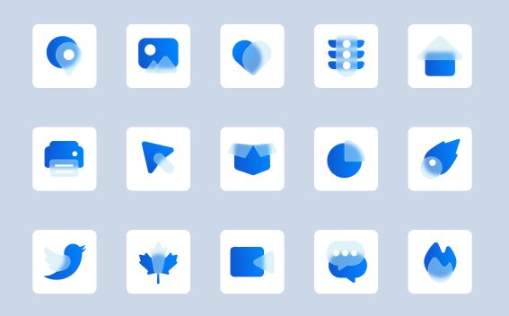 50 Glassmorphism Icons Figma