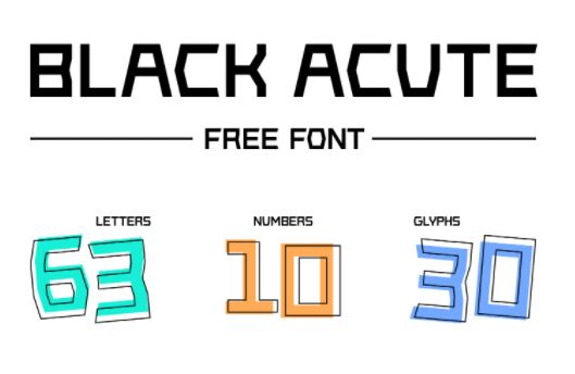 Black Acute Font