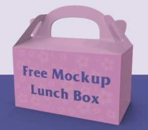 Realistic Lanch Box PSD Mockup