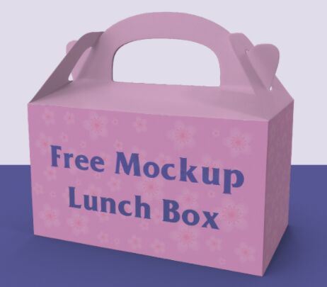 Realistic Lanch Box PSD Mockup