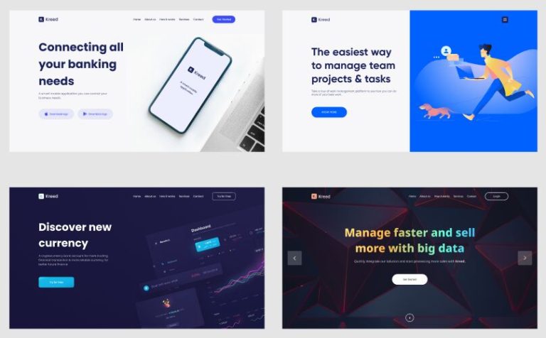 20 Site Hero Header Templates For Figma
