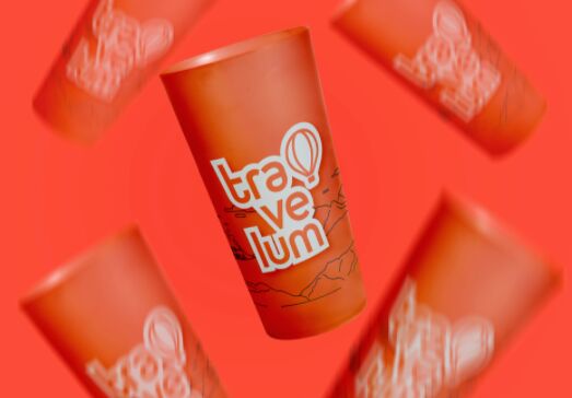 Realistic Plastic Cup Mockup PSD