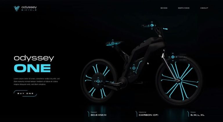 Odyssey Bicycle Landing Page Template