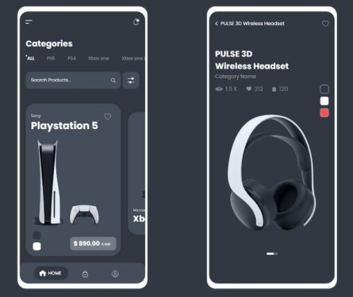 Electronics eCommerce Mobile App Adobe XD
