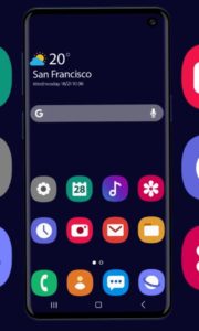 Galaxy S10 Mockup and Icons Pack PSD
