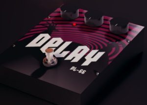 Realistic Guitar Pedal Mockup PSD