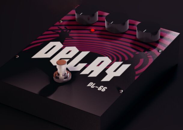 Realistic Guitar Pedal Mockup PSD