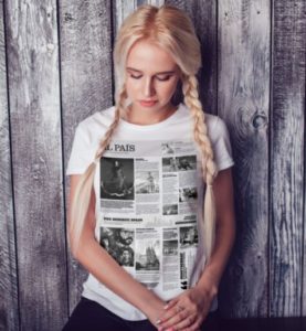 Spain Newspaper T-shirt Design PSD