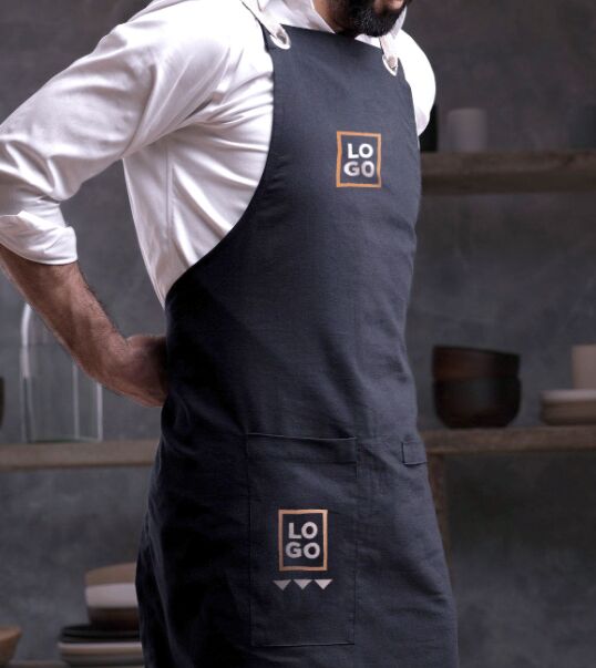 Realistic Barber Apron PSD Mockup