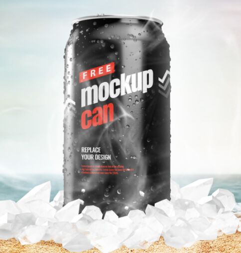Ice Can PSD Mockup