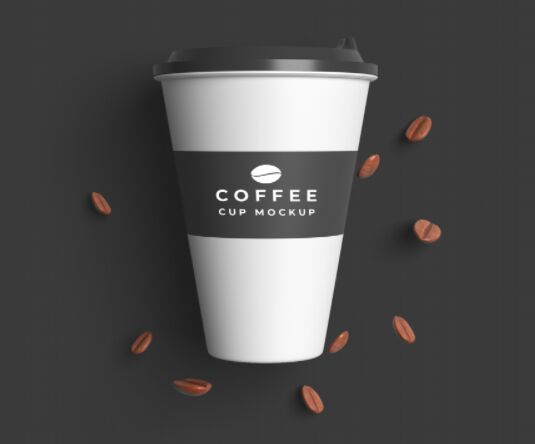 Plastic Coffee Cup Mockup PSD