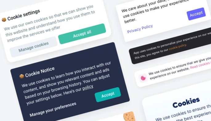 GDPR Cookie Consent Banner Templates Figma