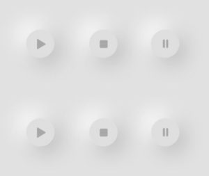 Neumorphic Style Player Buttons Adobe XD