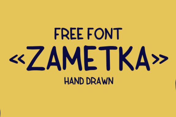 Zametka Hand Drawn Font