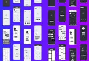 Neumorphic UI and WireFrame Kit Figma